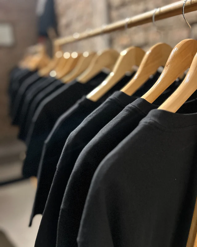 Cuello Redondo Classic Fit - Pack 7x Playeras Negras PREMIUM